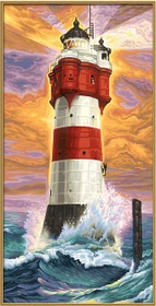 Schipper Arts & Crafts Malen nach Zahlen Leuchtturm Roter Sand
