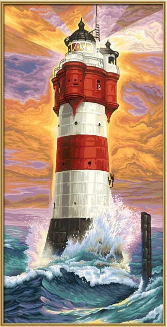 Schipper Arts & Crafts Malen nach Zahlen Leuchtturm Roter Sand