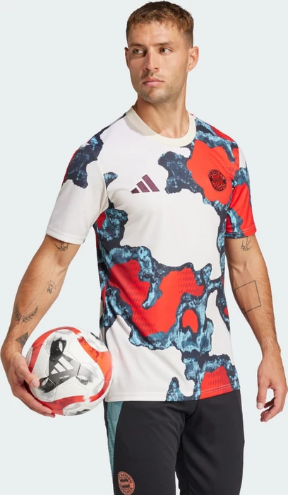 adidas FC Bayern München Pre-Match 2024/2025 Shirt red/team power red 2/light aqua/linen