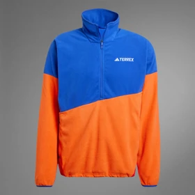 adidas Terrex Multi Climawarm Fleece Anorak semi lucid blue/semi impact orange/pure ruby (Herren)