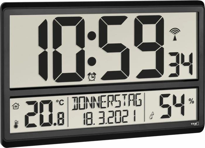 TFA Dostmann XL Funkwetterstation schwarz, digital
