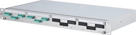 Metz Connect OpDAT PA splice LWL-Patchpanel SC-D Kupplungen, OM3 aqua, 6-Port, 1HE, 1HE