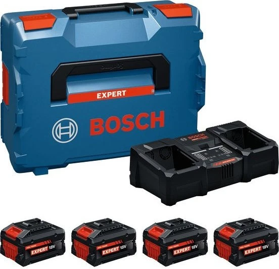 Bosch Professional EXPERT EXBA18V-55 + 2x EXBA18V-80 Starterset 18V, 5.5/8.0Ah, Li-Ionen, 4 Akkus