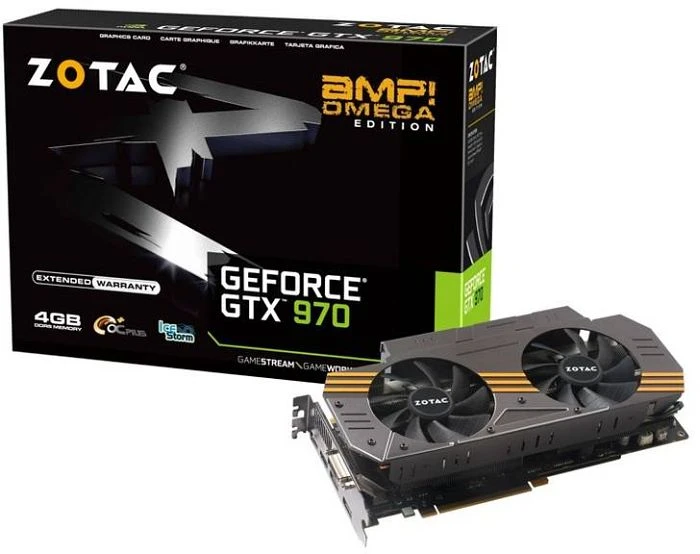 Zotac GeForce GTX 970 AMP! Omega, 4GB GDDR5, DVI, HDMI, 3x DP