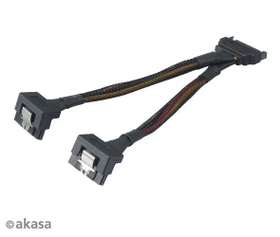 Akasa SATA-Stromadapter 15-Pin [SATA] auf 2x 15-Pin [SATA], Y-Kabel