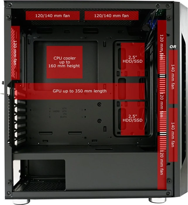 LC-Power Gaming 701B Badge_X, Glasfenster