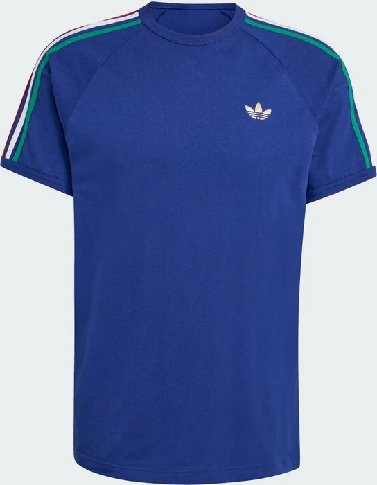 adidas 3-Streifen T-Shirt kurzarm victory blue/bold green/white (Herren)