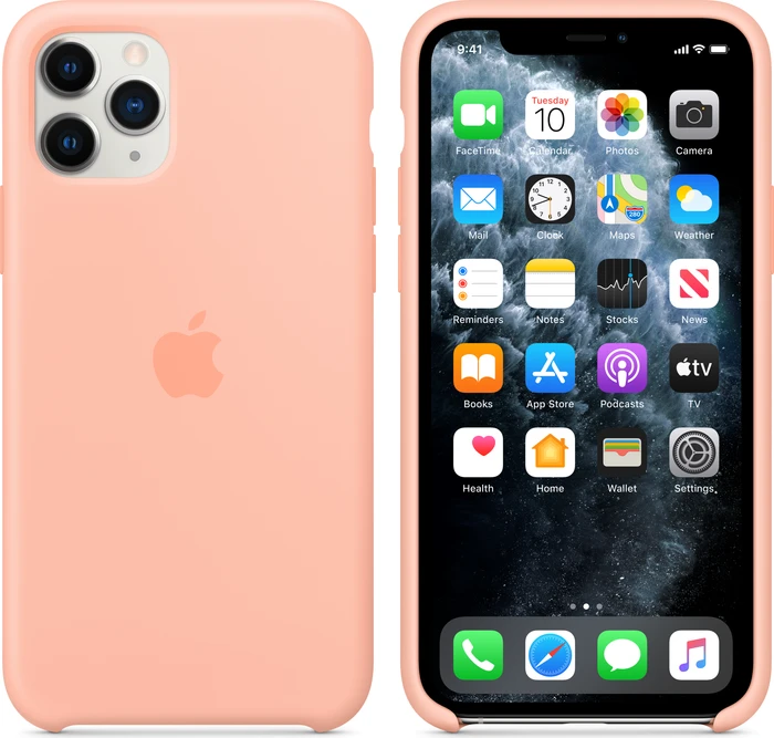 Apple Silikon Case für iPhone 11 Pro Grapefruit