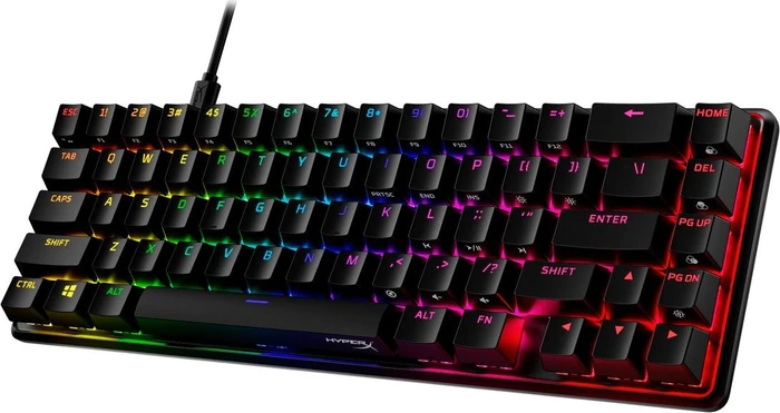 HP HyperX Alloy Origins 65, LEDs RGB, HyperX AQUA, USB, US