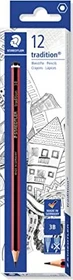 Staedtler Tradition 110 Bleistift 3B graphit, schwarz/rot, 12er-Pack