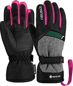 Reusch Flash Gore-Tex Skihandschuhe black/black melange/pink glow (Junior)