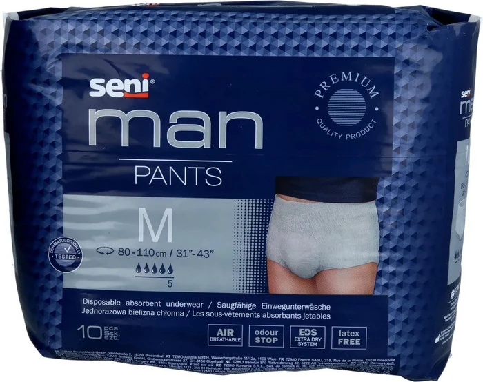Seni Man Schutzhose Größe M, 10 Stück