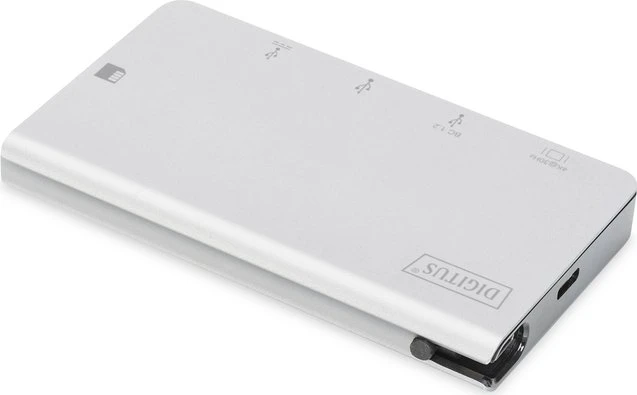 Digitus Multiport Travel Dock, USB-Hub, Dual-Slot-Cardreader, USB-C 3.0 [Buchse]