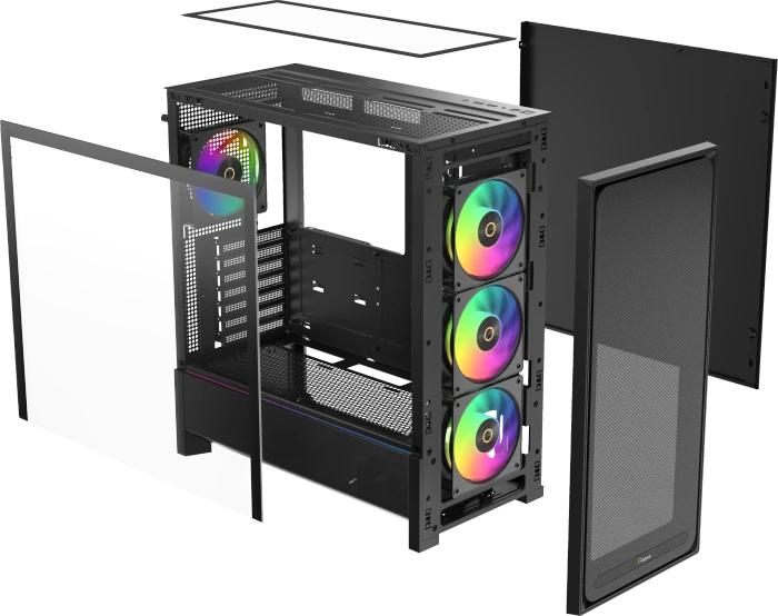 Ocypus Delta C70 ARGB, schwarz, Glasfenster