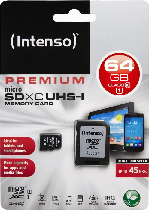 Intenso Premium R90 64GB Kit, UHS-I U1, Class 10