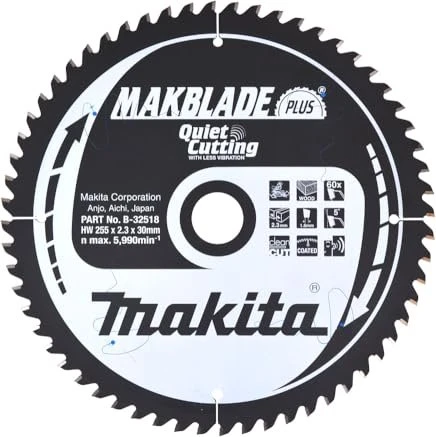 Makita Makblade Plus Kreissägeblatt 60Z, 255x2.3x30mm, 1 Stück