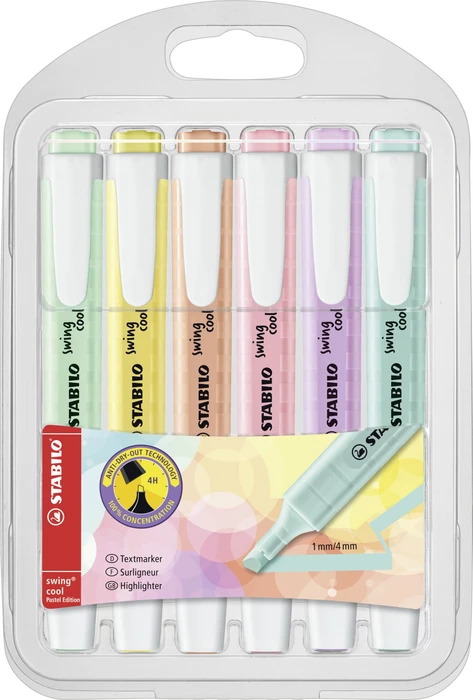 STABILO swing cool Pastel Edition sortiert, 6er-Set