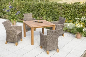 Merxx Toskana Gartenmöbel-Set braun, 5-tlg.