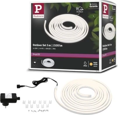 Paulmann SimpLED Power Strip Outdoor Komplettset 20W/830 5m