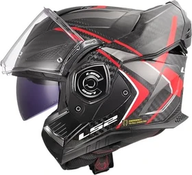 LS2 FF901 Advant X Carbon Future II schwarz/grau/rot