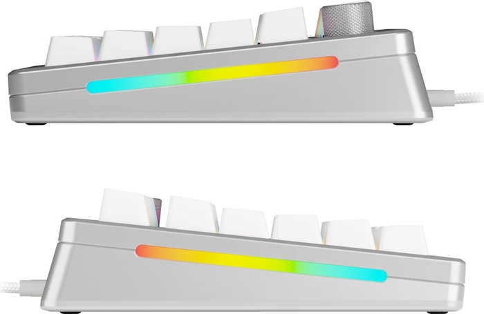 Glorious GMMK 3 Pro 75% Pre-built Gaming Keyboard, silber, LEDs RGB, Glorious Fox MX, USB, US