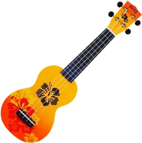 Mahalo Designer Series Soprano Ukulele Hibiscus Orange Burst