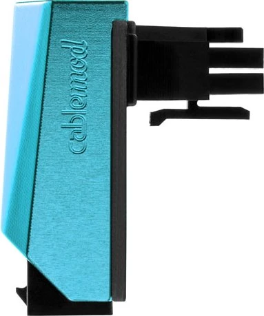 CableMod 12VHPWR Winkeladapter 90 Grad, Variante B, Sense-Pins an der Oberseite, hellblau
