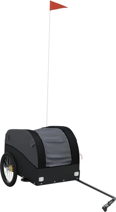 vidaXL Transport 123x52cm Fahrradanhänger schwarz