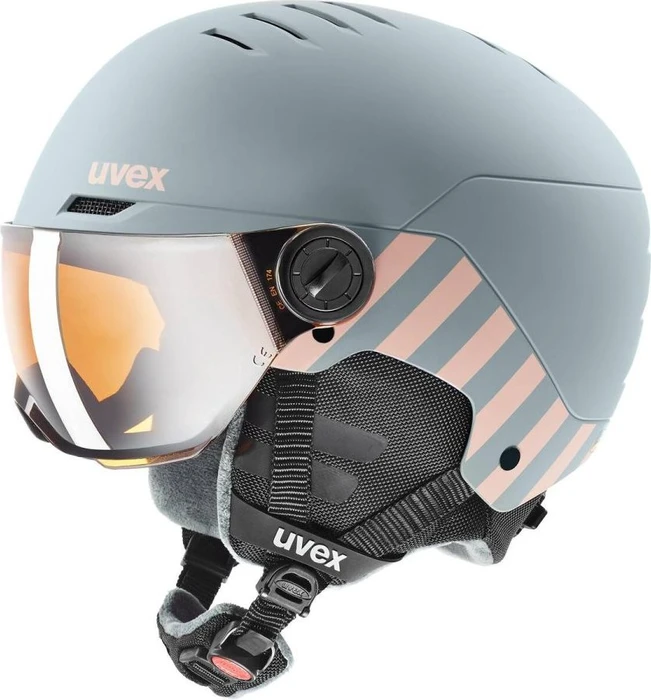 UVEX Rocket Visor Helm rhino/blush matt (Junior)