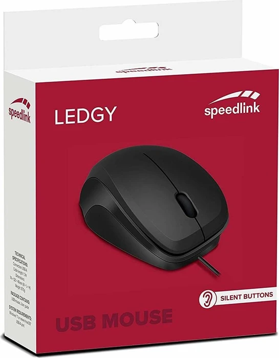 Speedlink Ledgy Mouse schwarz, USB