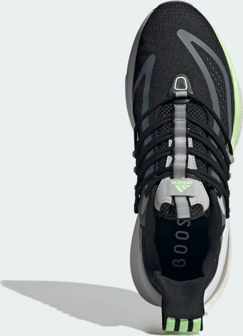 adidas Alphaboost V1 core black/charcoal solid grey/green spark