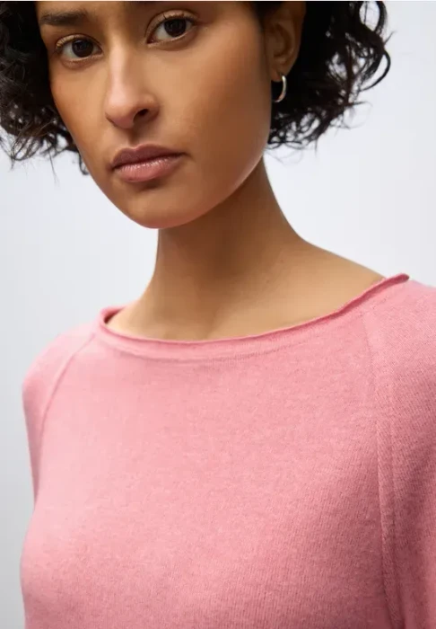 Street One Soft Melange Shirt langarm almond coral mel. (Damen)