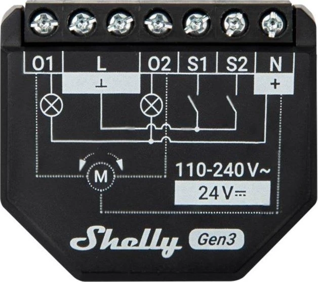 Shelly 2PM Gen3, 2-Kanal, Unterputz, Schaltaktor