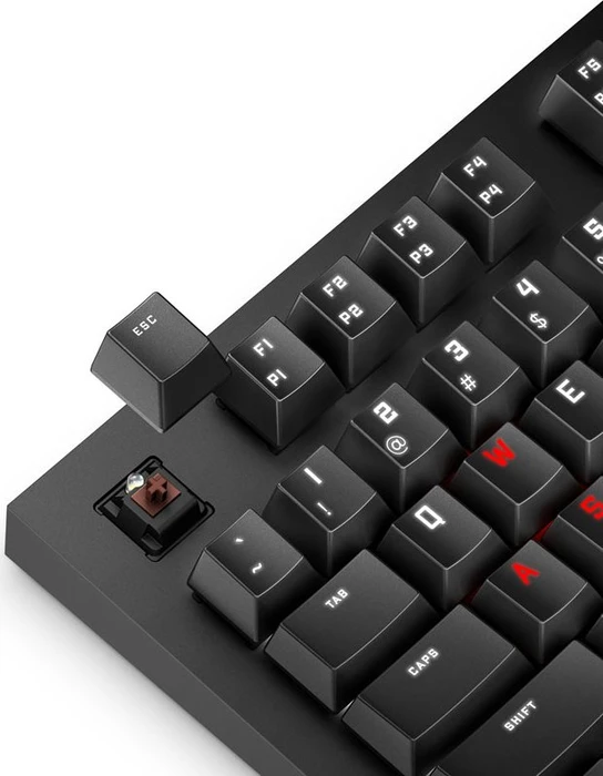 HP Omen Spacer Wireless TKL Keyboard, LEDs weiß/rot, MX BROWN, USB, DE