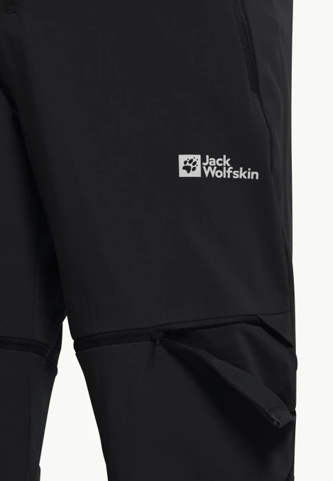 Jack Wolfskin Hikeout Zip Away Zip-Off Hose lang schwarz (Herren)
