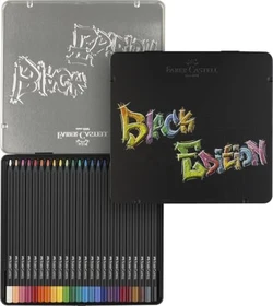Faber-Castell Black Edition Buntstift sortiert, Metalletui, 24er-Set