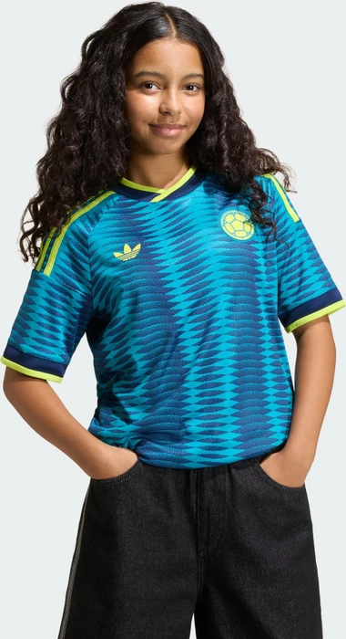 adidas FIFA WM 2026 Kolumbien Auswärtstrikot kurzarm mystery petrol/team navy blue 2 (Junior)