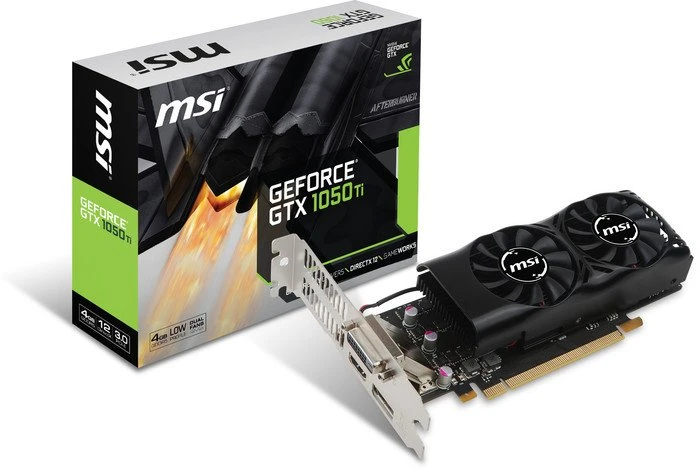 MSI GeForce GTX 1050 Ti 4GT LP, 4GB GDDR5, DVI, HDMI, DP