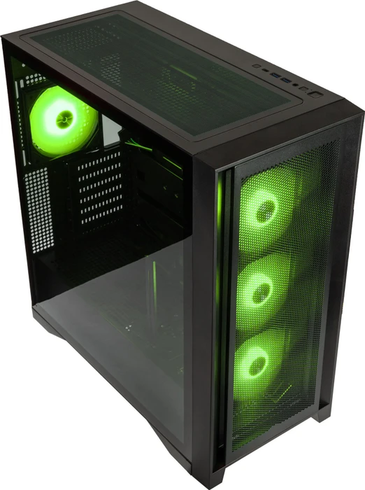 GSI SmartAssembly ARGB Mesh, schwarz, Glasfenster, 850W ATX