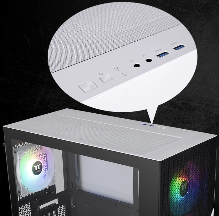 Thermaltake Divider 370 TG ARGB Snow Edition, weiß, Glasfenster