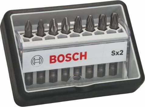 Bosch Professional Robust Line Extra Hard Pozidriv Bitset, 8-tlg.