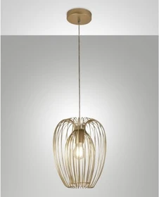 Fabas Luce Camp Pendelleuchte gold edelmatt Ø25cm