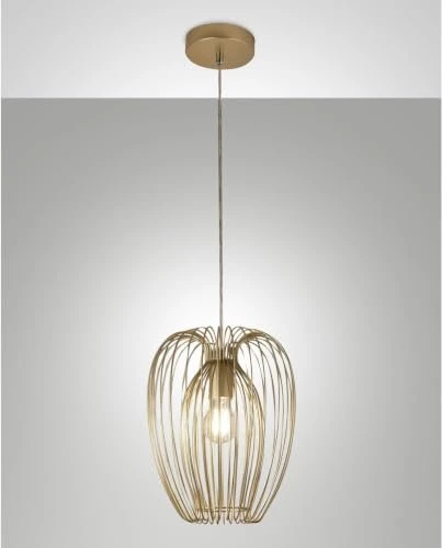 Fabas Luce Camp Pendelleuchte gold edelmatt Ø25cm