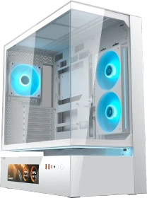 Cougar CFV235 Vision, weiß, Glasfenster