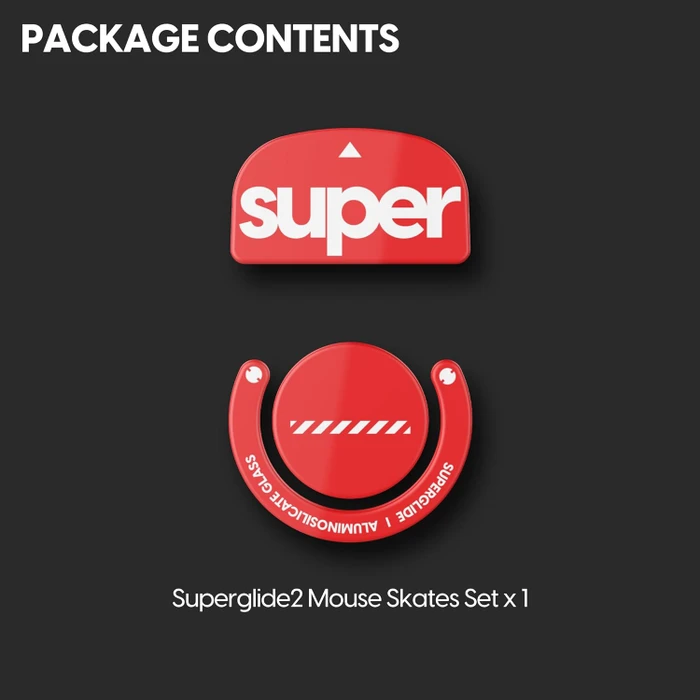 Pulsar Gaming Gears Superglide 2 für Logitech G Pro X Superlight, Mausgleiter, rot