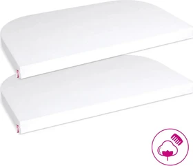 Babybay Jersey-Spannbezug Spannleintuch Maxi/Boxspring/Trend weiß, 2 Stück