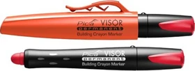 Pica-Marker Visor permanent Building Crayon Marker rot Drehbleistift 10mm rot, schwarz/rot