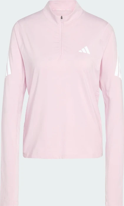 adidas Adi365 Iconic Running Half Zip Laufshirt langarm clear pink (Damen)