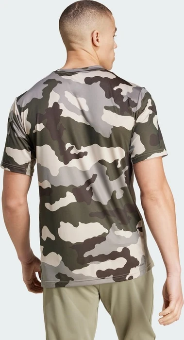adidas Train Essentials Camo Allover Print Funktionsshirt kurzarm silver pebble (Herren)