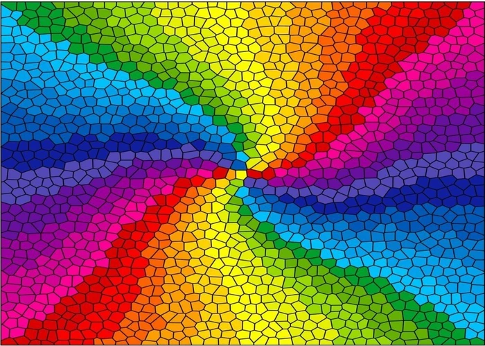 ENJOY Puzzle Stained Glass Rainbow Burst